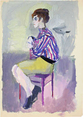 Корчемкин Лев Николаевич. Сидящая на стуле 